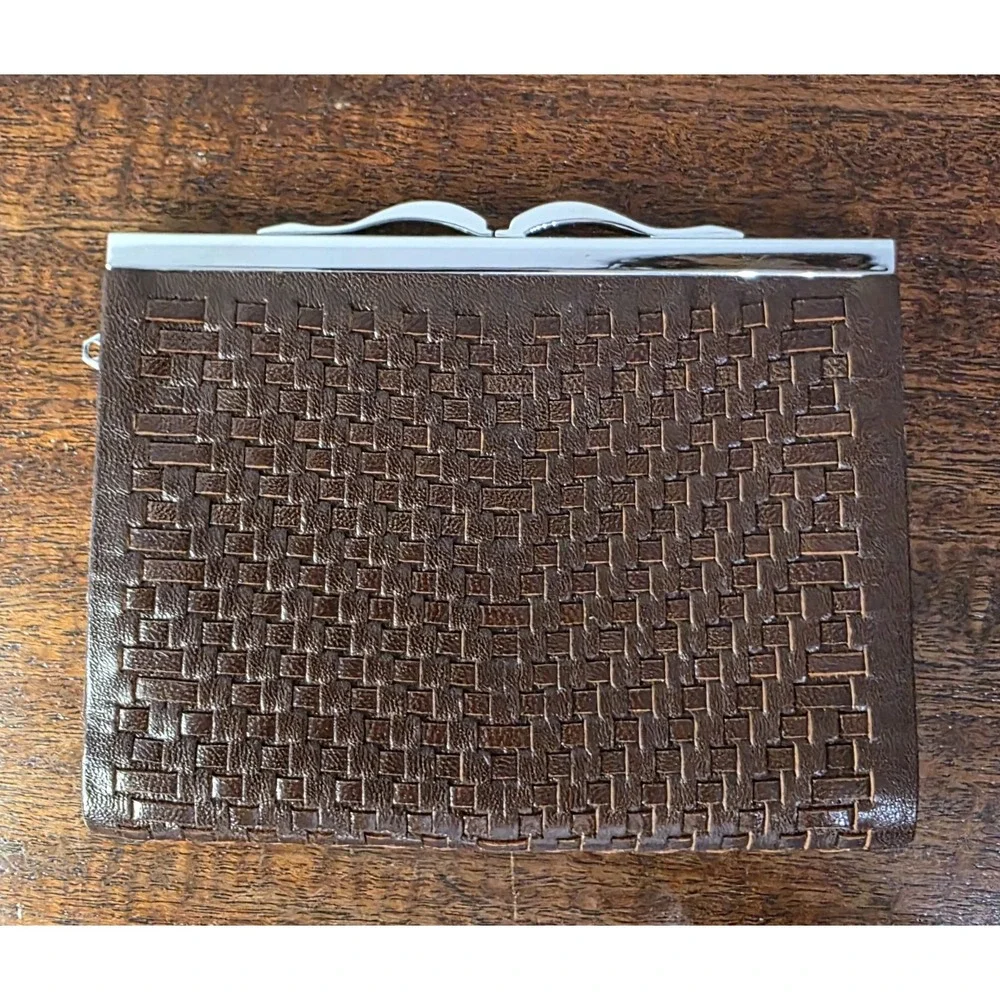 Prince Weaved Leather‎ Kisslock Wallet VINTAGE
